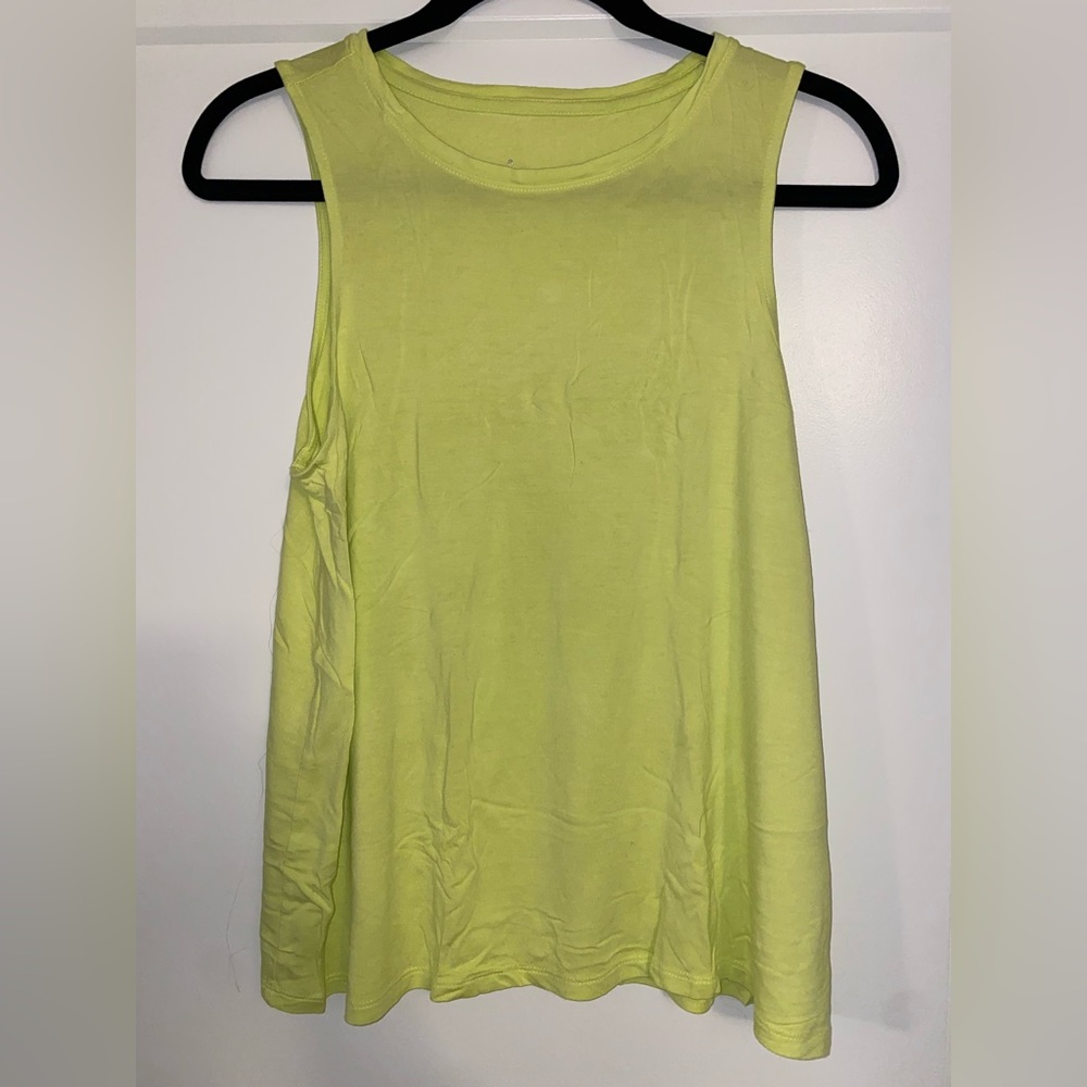 A. New day Neon Green Workout Tank Top